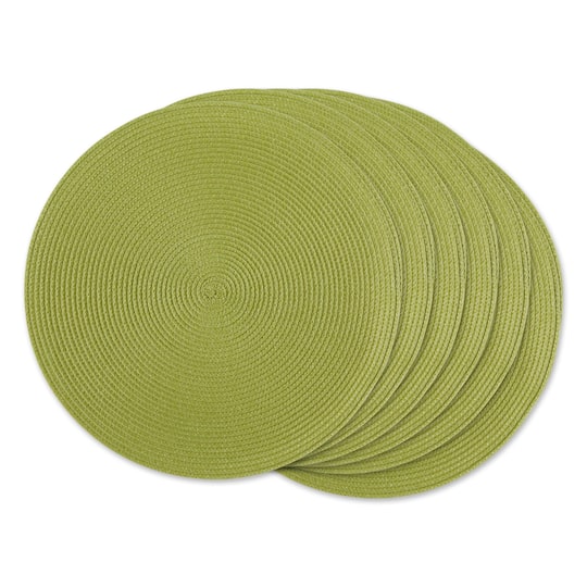 DII® Round Plastic Woven Placemats, 6ct.